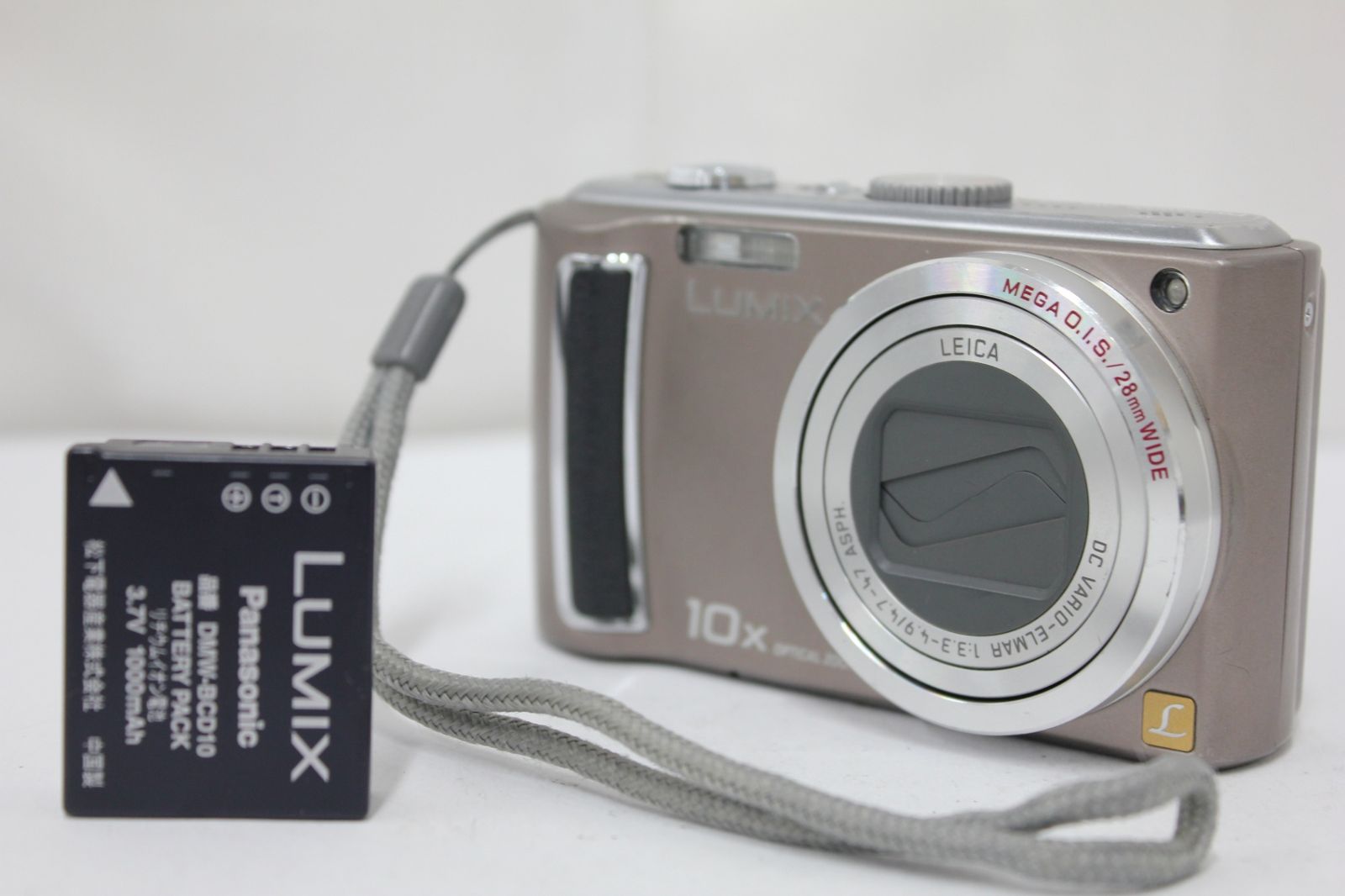 返品保証】 パナソニック Panasonic DMC-TZ5 ブラウン 10x バッテリー