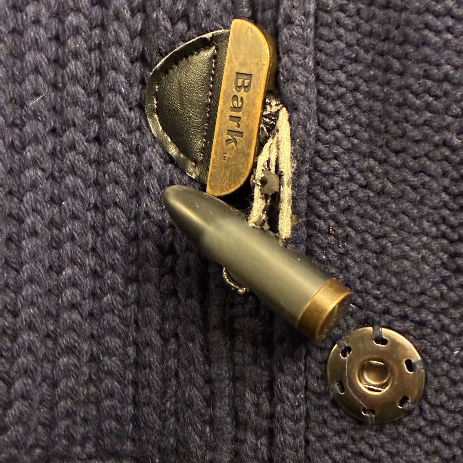 △訳あり商品△ MADE IN ITALY製 Bark ニットダッフルコート ネイビー