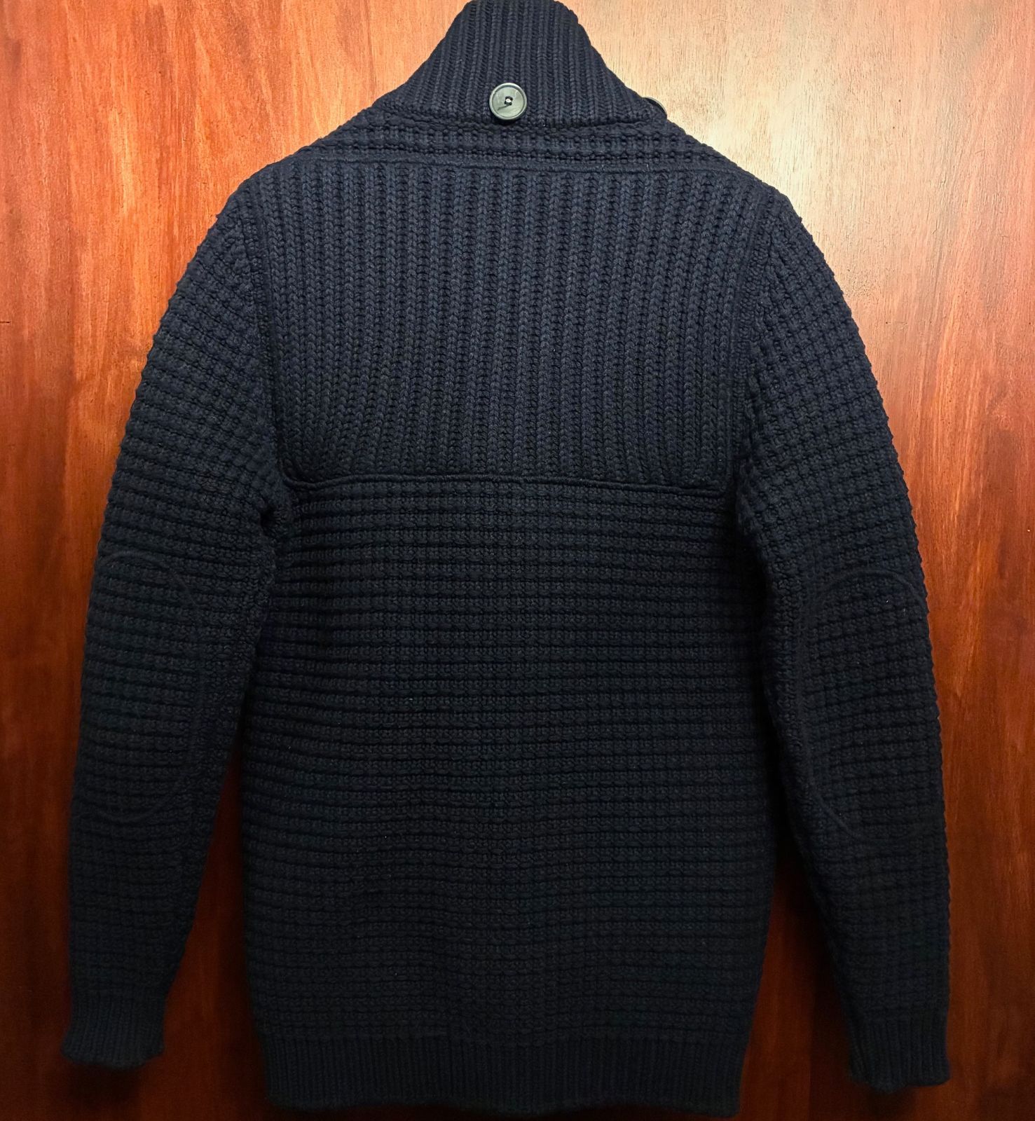 △訳あり商品△ MADE IN ITALY製 Bark ニットダッフルコート ネイビー