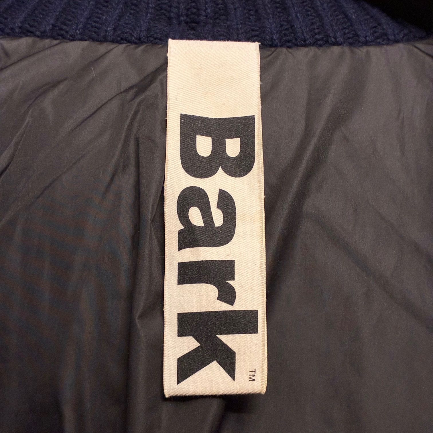 △訳あり商品△ MADE IN ITALY製 Bark ニットダッフルコート ネイビー 