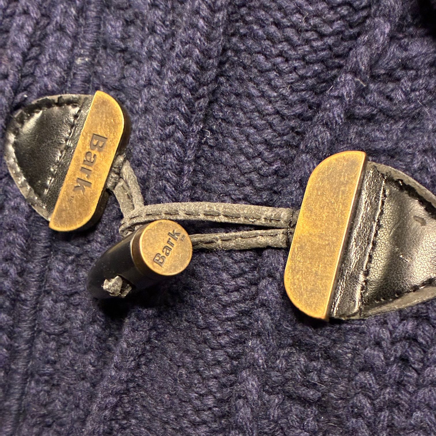 △訳あり商品△ MADE IN ITALY製 Bark ニットダッフルコート ネイビー