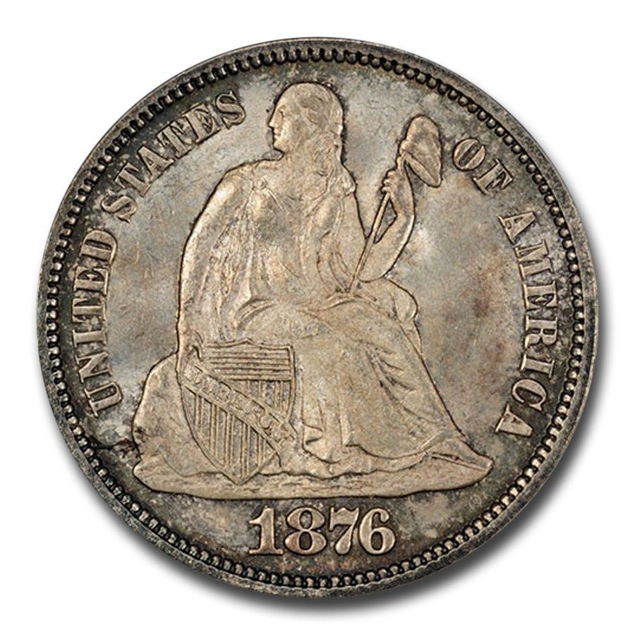 1876年 リバティ・シーテッド・ダイム MS-66 PCGS - メルカリ