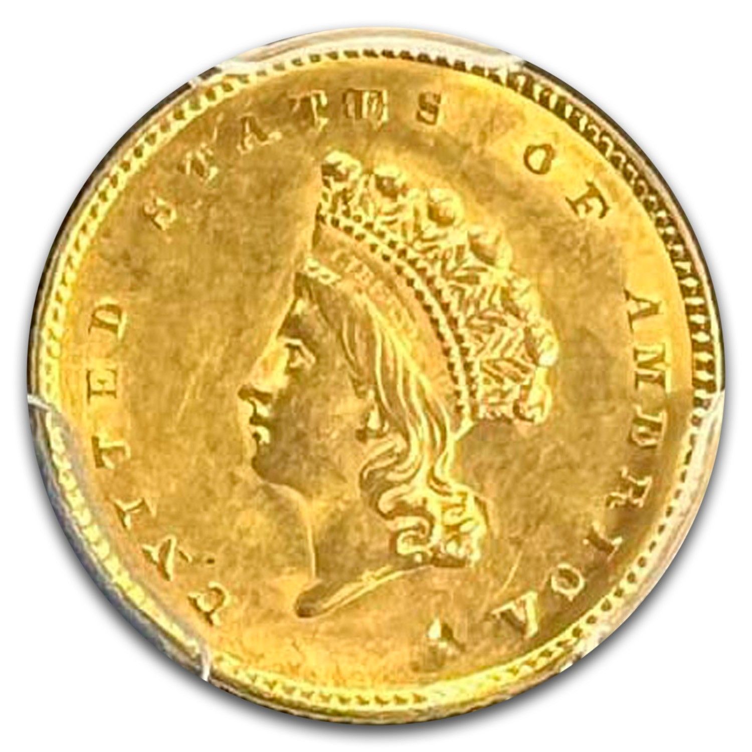 5in1 24金配合ゲル 1855年 1ドル インディアンヘッドゴールド タイプ2 MS-62 PCGS - メルカリ