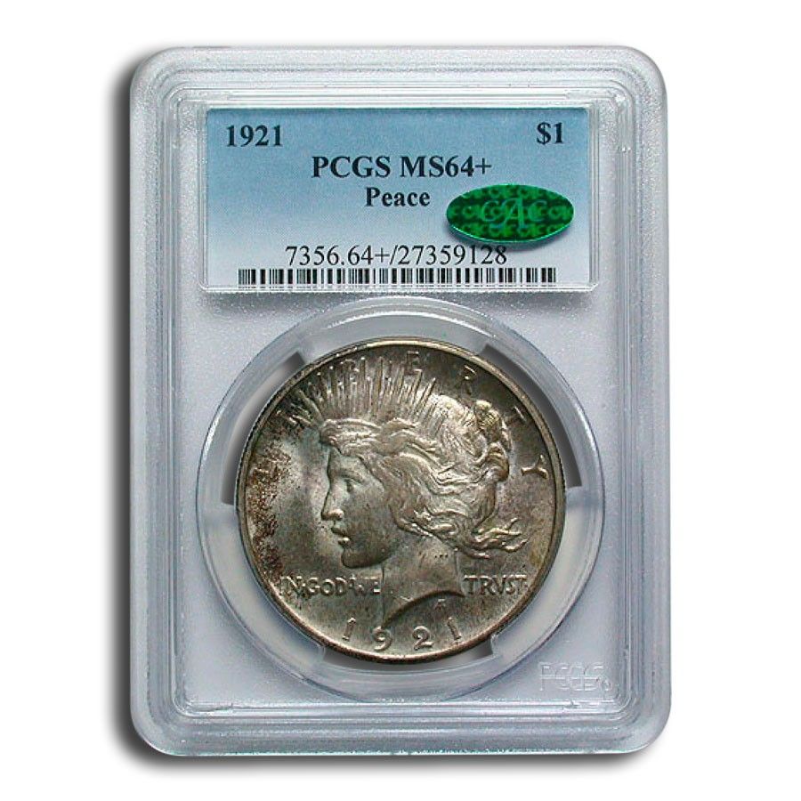 1921年 ピースダラー MS-64+ Pl PCGS (CAC) - メルカリ