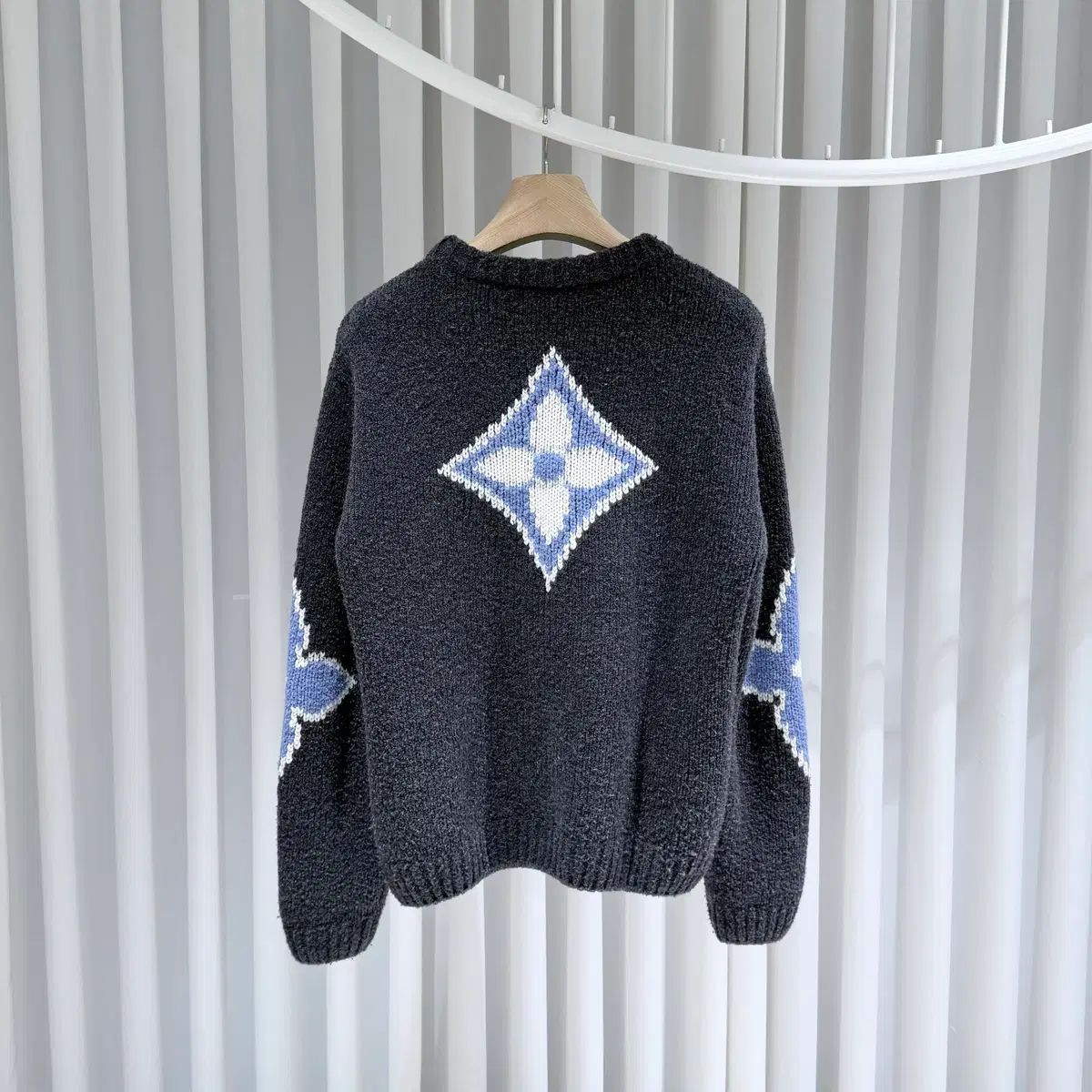 A+ / S) / ルイヴィトン モノグラム チャンキー ウール ブレンド 新