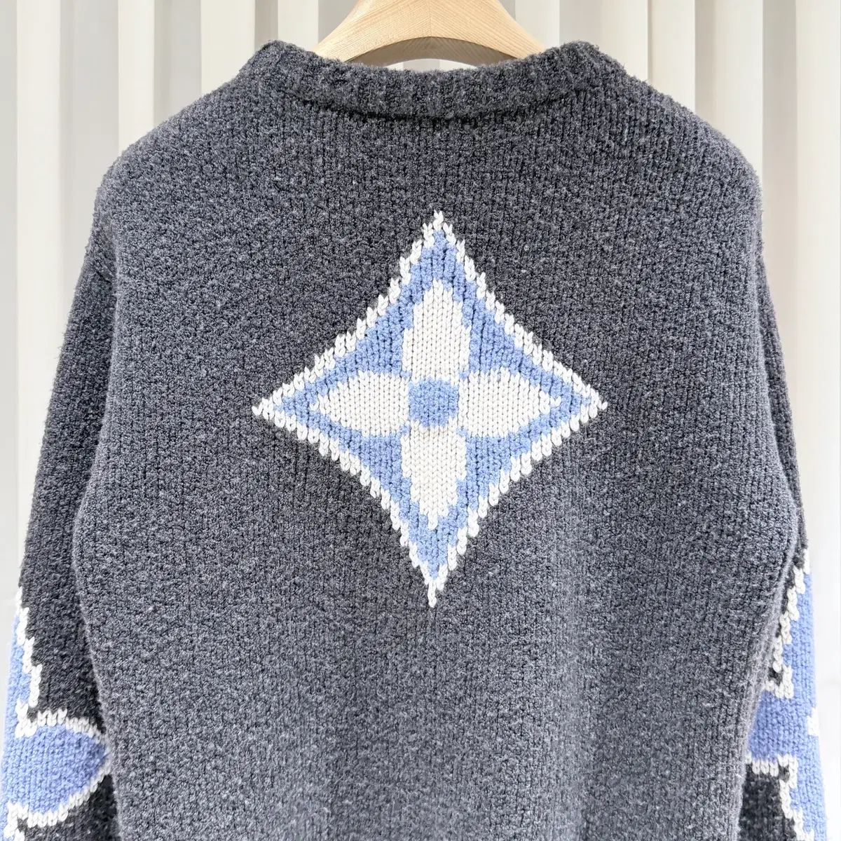 A+ / S) / ルイヴィトン モノグラム チャンキー ウール ブレンド 新