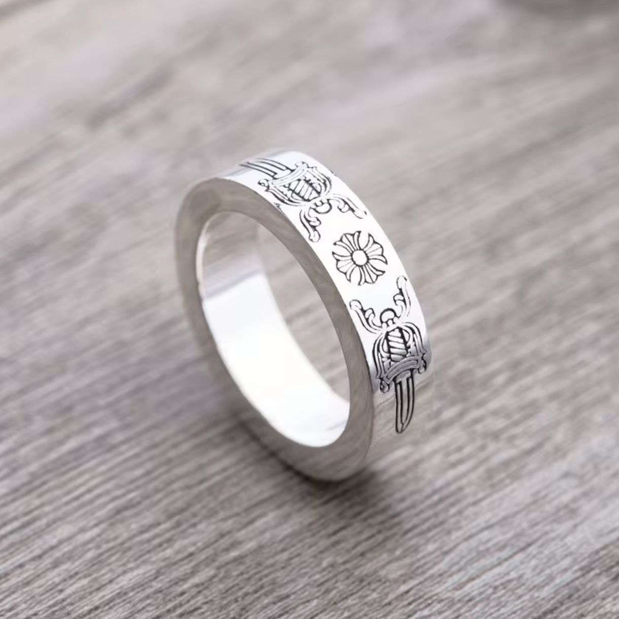 スペーサーリング 指輪 ダガー 幅6mm シルバー silver 平打ち a - メルカリ