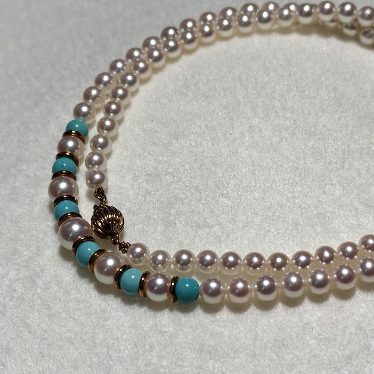 テリ強【750/K18】MIKIMOTO/ミキモト アコヤパール ターコイズ