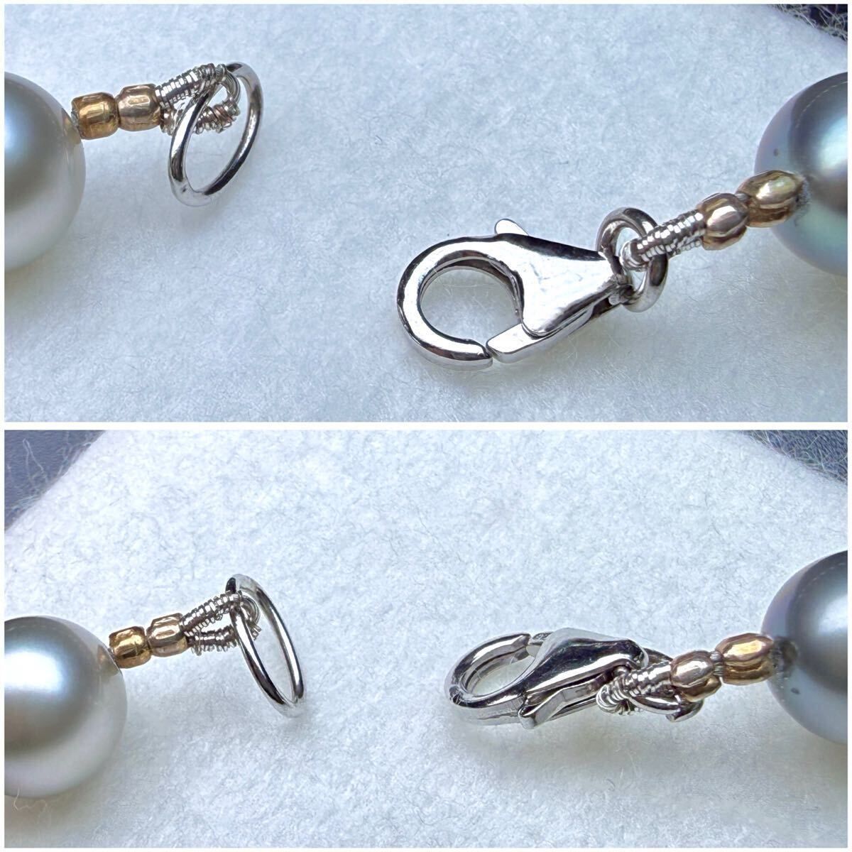 照り◎【925】黒蝶真珠 南洋パール ネックレス マルチカラー 8.7〜15.9