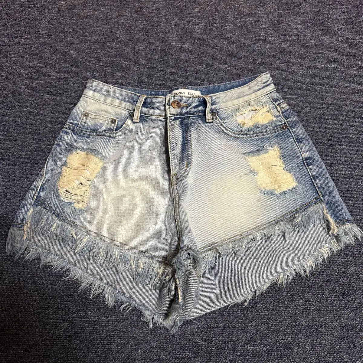 BOHEMSEO ボヘミアンソウル ダメージ ショーツ ハーフパンツ L - メルカリ