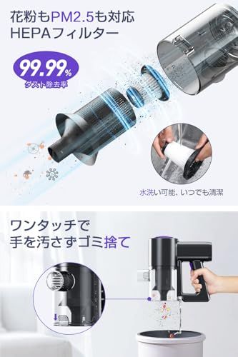 掃除機 コードレス 2025進級版 30000pa超強力吸引 コードレス掃除機