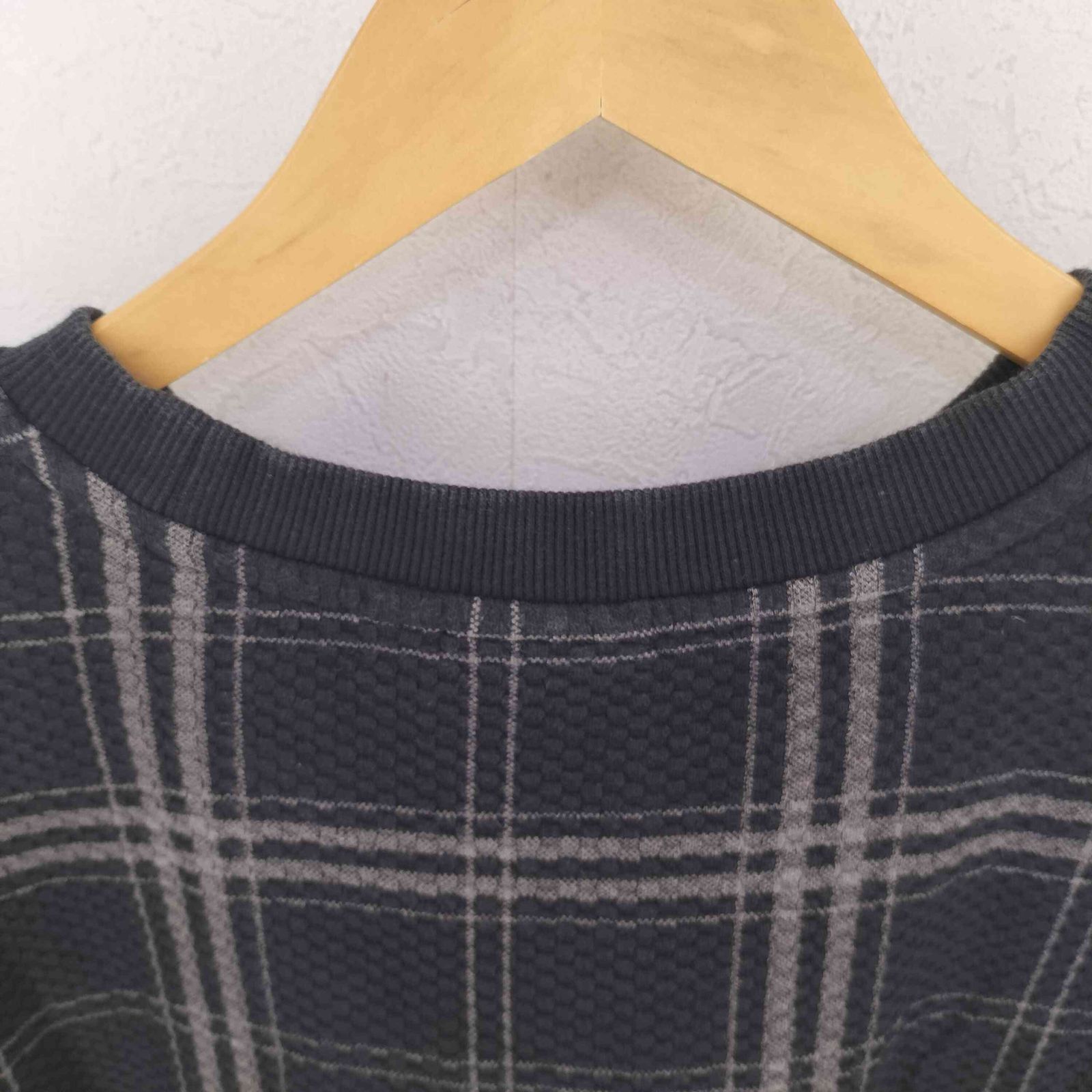 ステューシー Stussy DISCHARGED PLAID WAFFLE CREW メンズ import：L