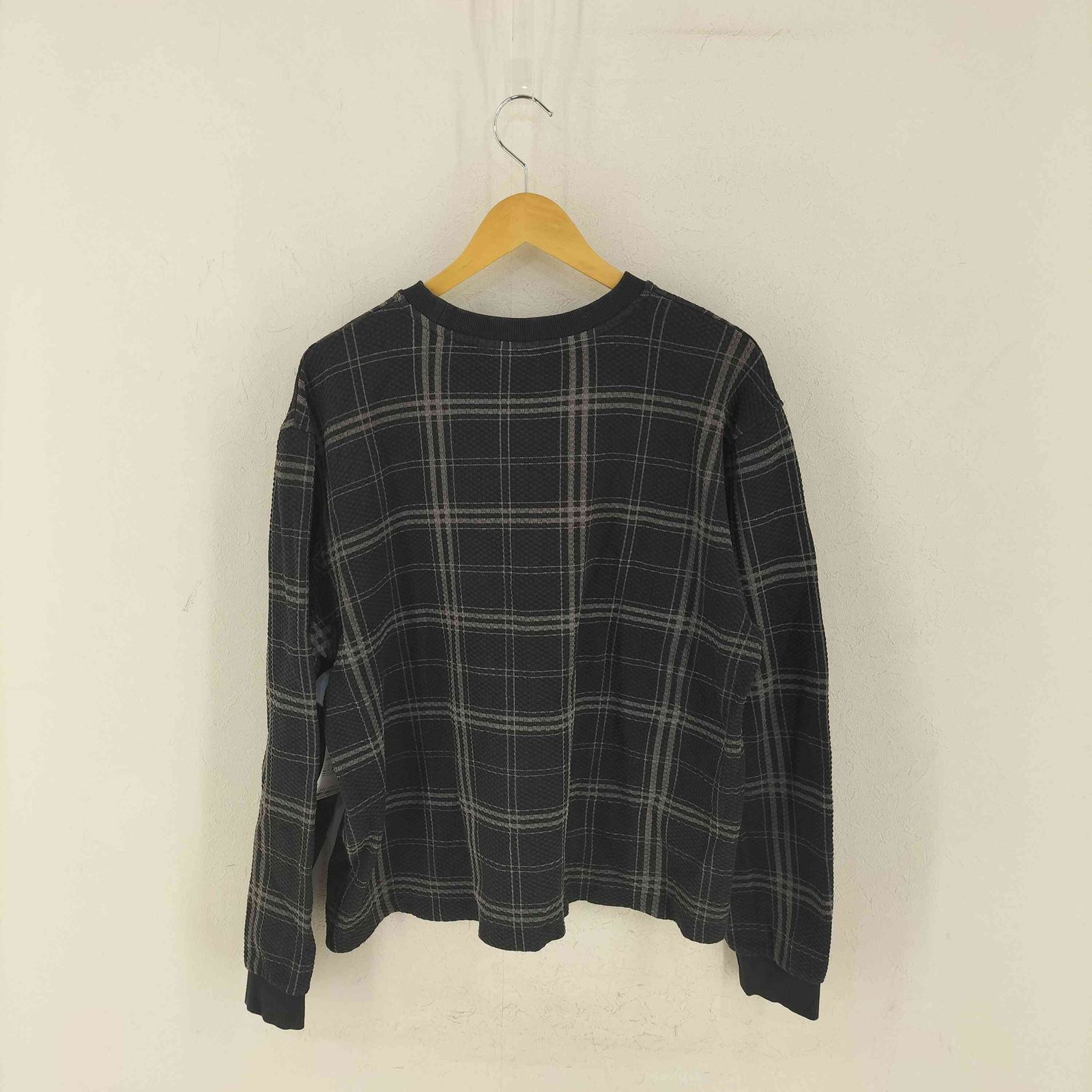 ステューシー Stussy DISCHARGED PLAID WAFFLE CREW メンズ import：L