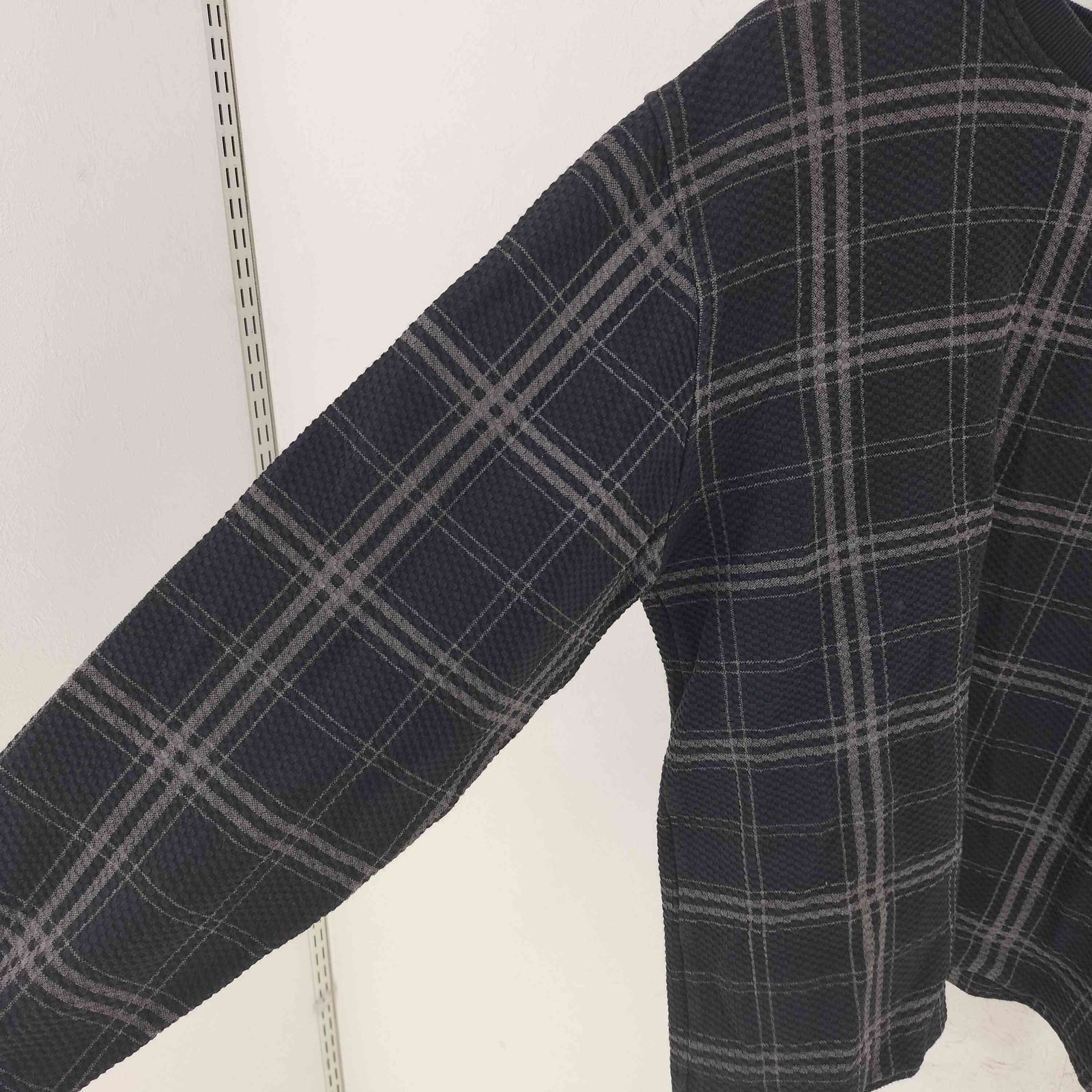 ステューシー Stussy DISCHARGED PLAID WAFFLE CREW メンズ import：L