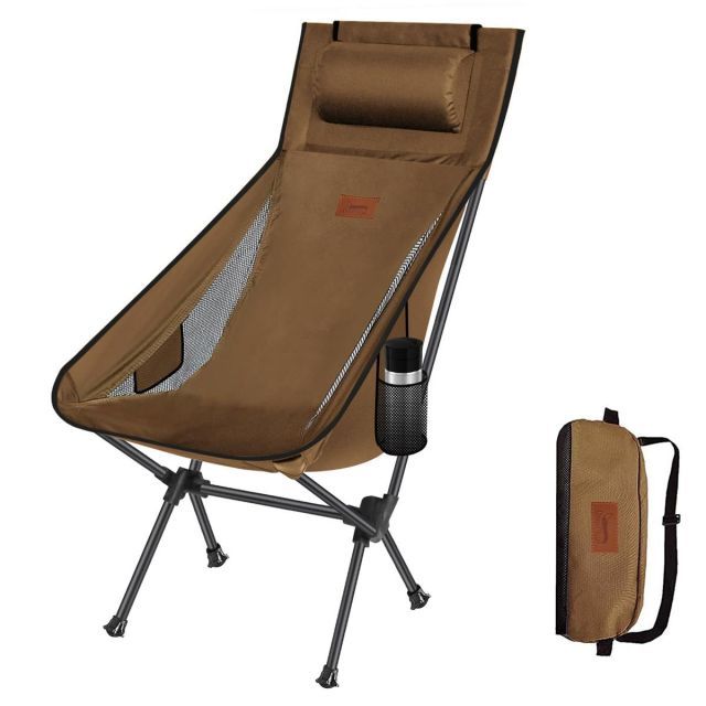 送料無料】DesertFox アウトドアチェア 折りたたみ 枕付き 超軽量