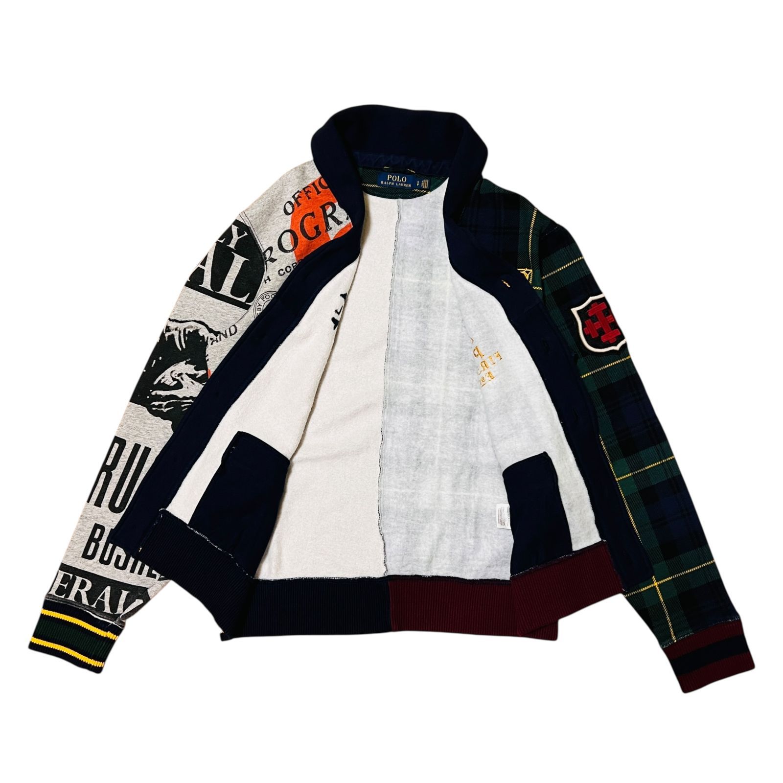 希少】POLO RALPH LAUREN クレイジーパッチワーク 刺繍カーディガン S