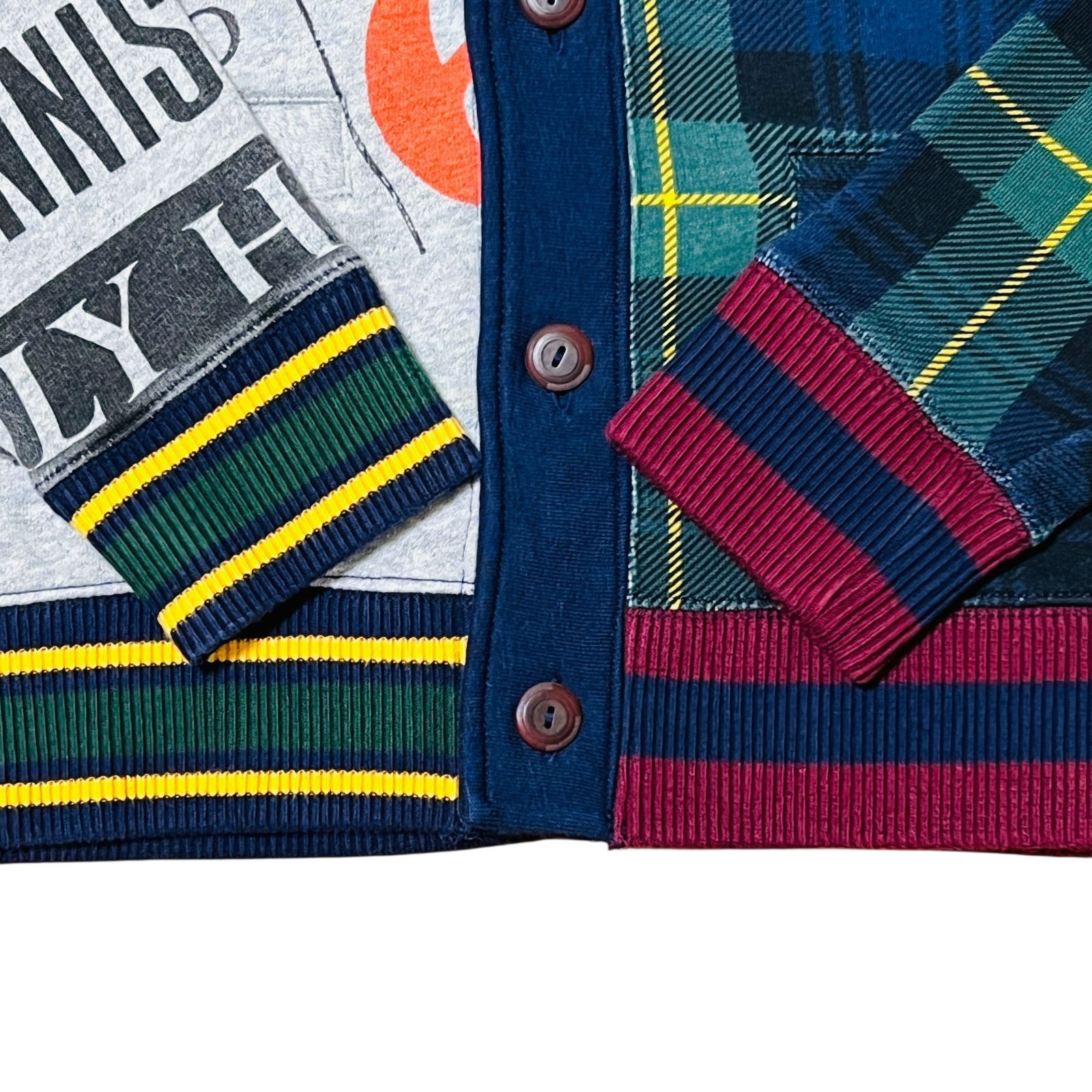 希少】POLO RALPH LAUREN クレイジーパッチワーク 刺繍カーディガン S