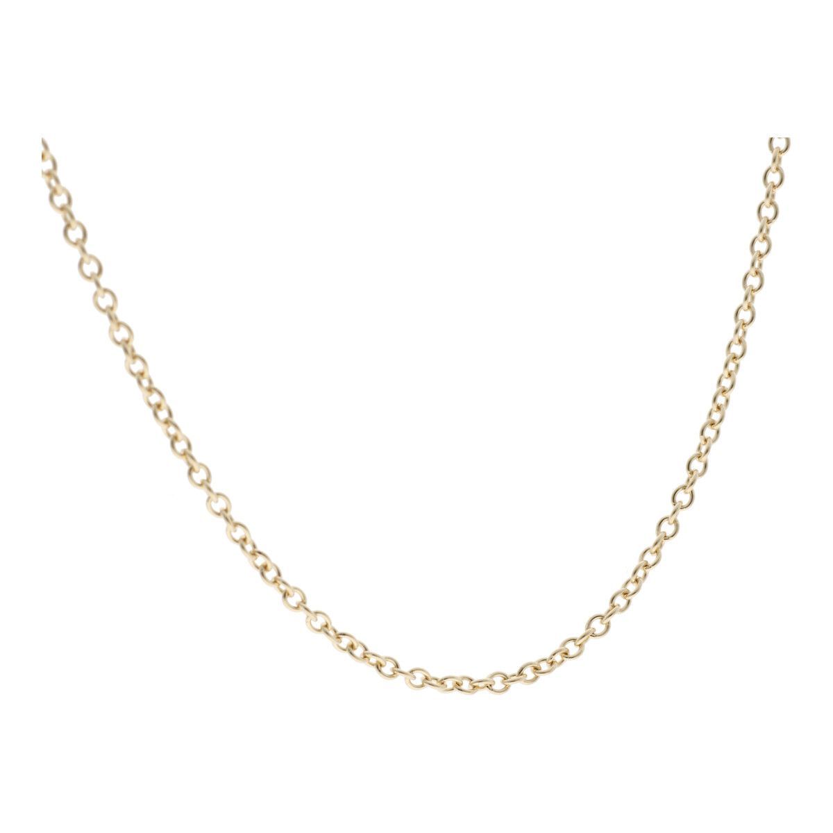 N*i様 Tiffany刻印ゴールドカラーチェーン　50cm 中古】 Tiffany ＆ Co. ティファニー ネックレスチェーン チェーン