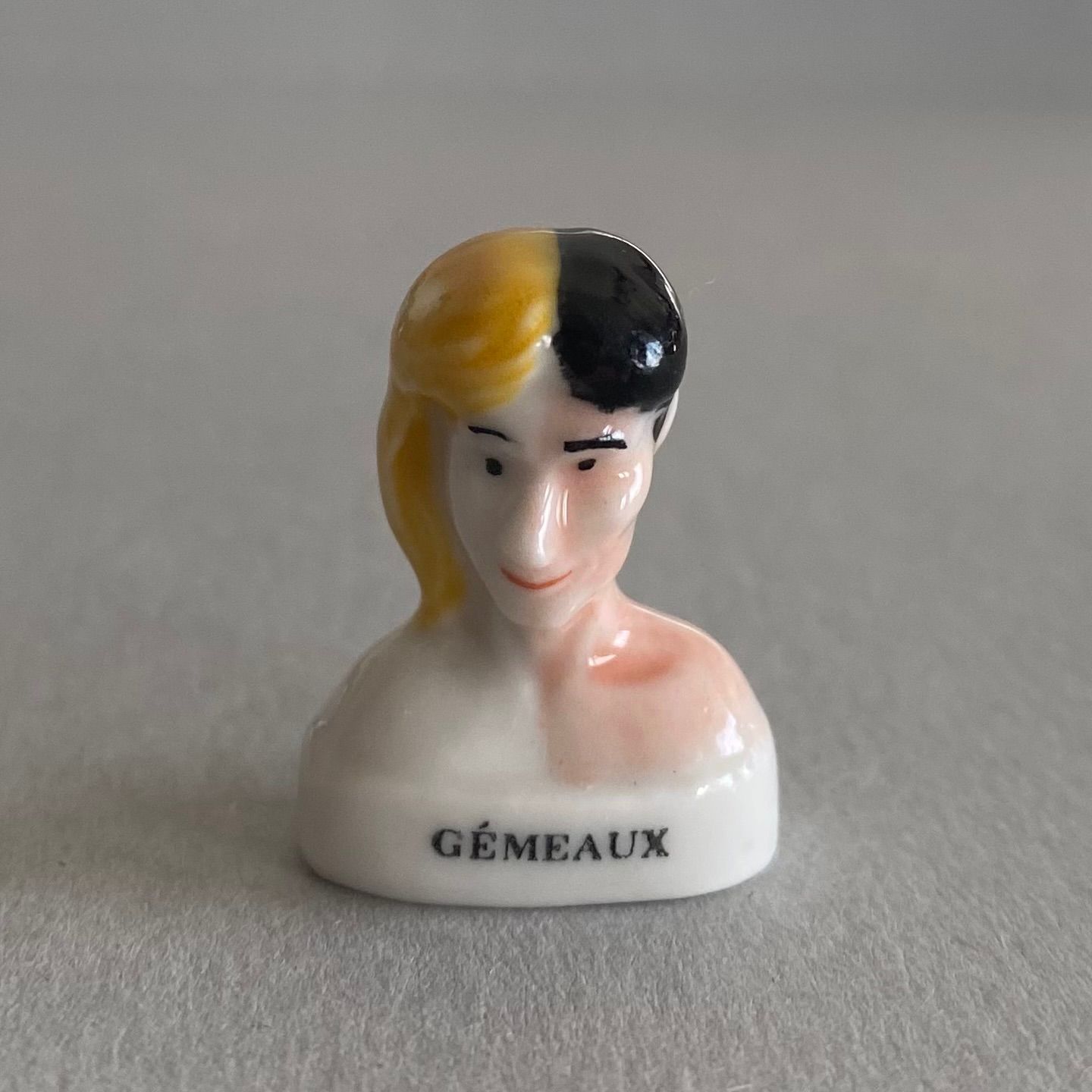 双子座のフェーブ／星座／フランス雑貨／陶器ミニチュア／ブロカント