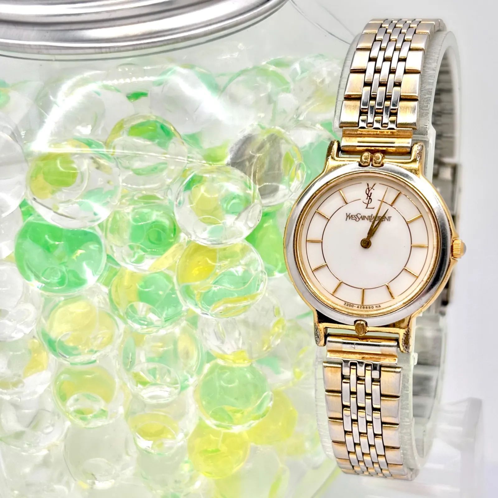 【新品電池交換済み】イヴサンローラン レディース腕時計 2200-228481 YVES SAINT LAURENT サンローラン 2200 228481 クオーツ レディース SS