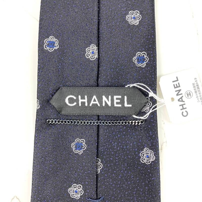 未使用品 CHANEL シャネル ネクタイ ココマーク ロゴ カメリア