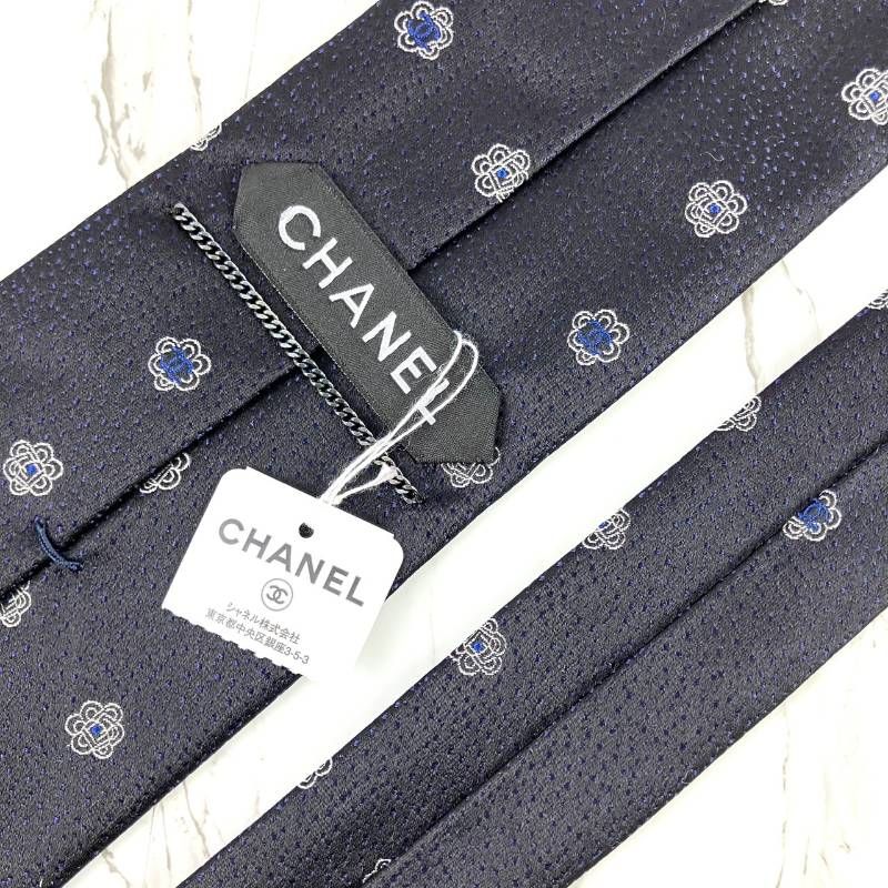 未使用品 CHANEL シャネル ネクタイ ココマーク ロゴ カメリア