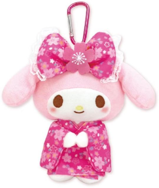 【送料無料】ナカジマコーポレーション ぬいぐるみエコバッグ 桜着物 マイメロディ 193605-24