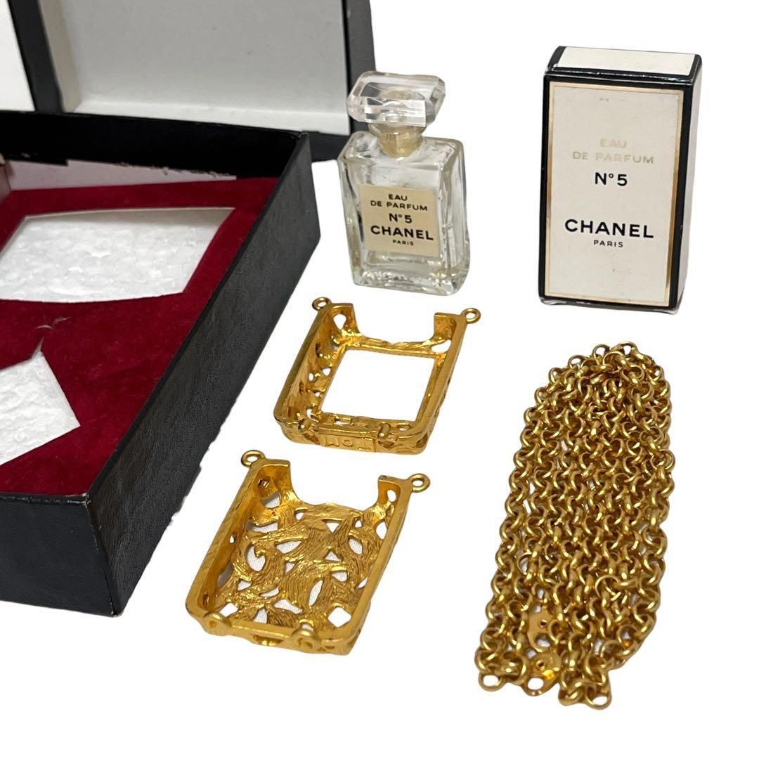 CHANEL シャネル 香水 ネックレス パフューム ボトル GP ゴールド No.5 