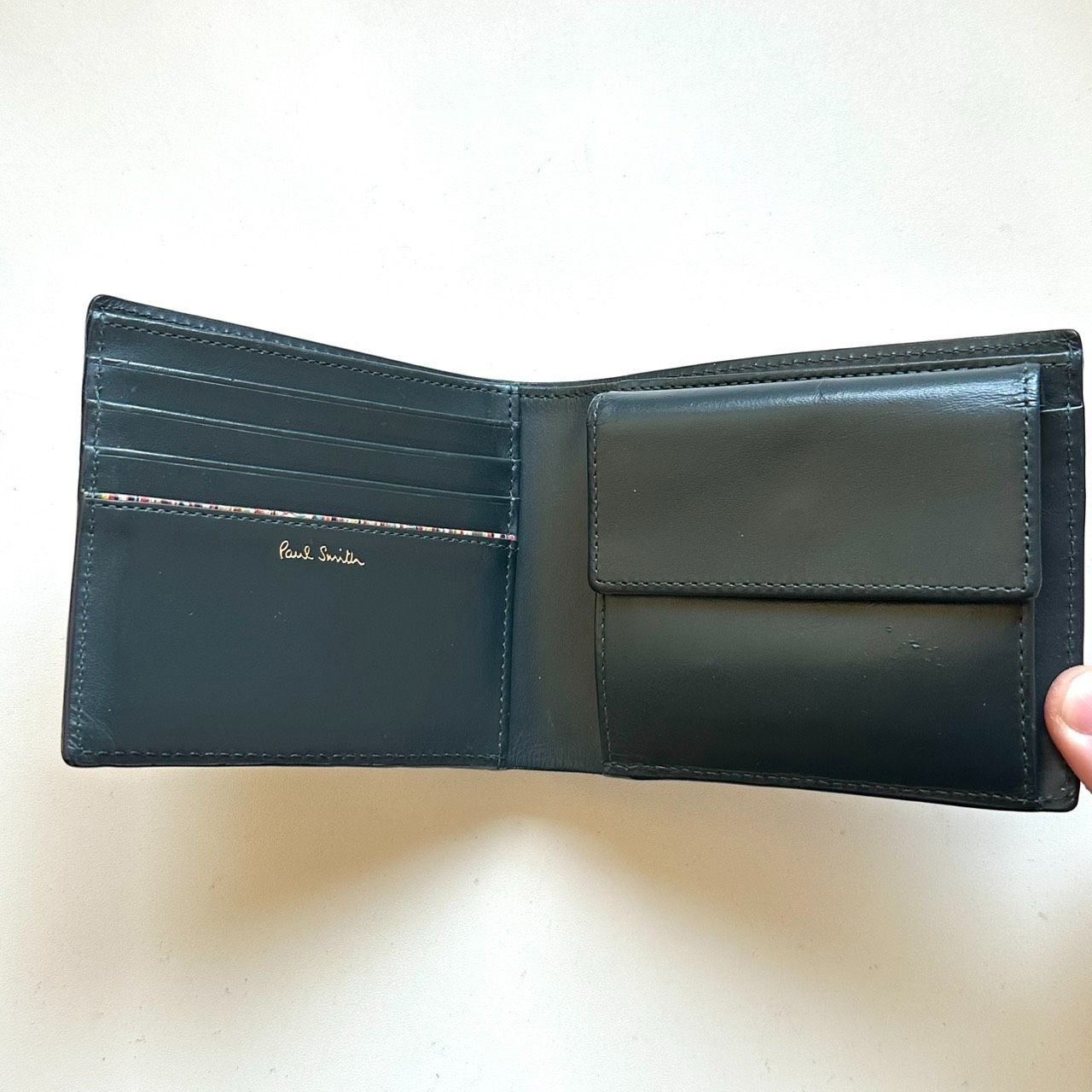 ポールスミス Paul Smith 二つ折り財布 マーケトリーストライプ