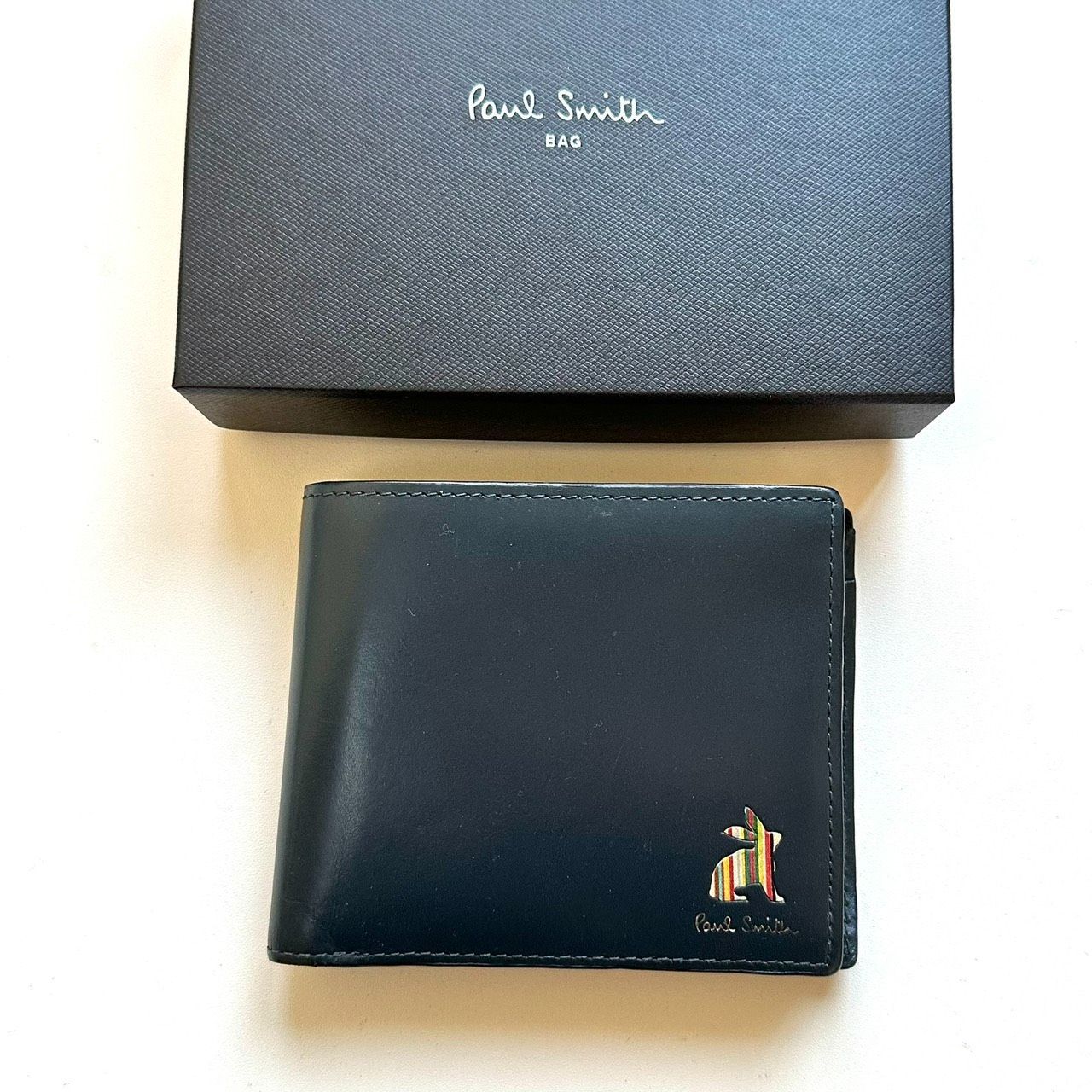 ポールスミス Paul Smith 二つ折り財布 マーケトリーストライプ