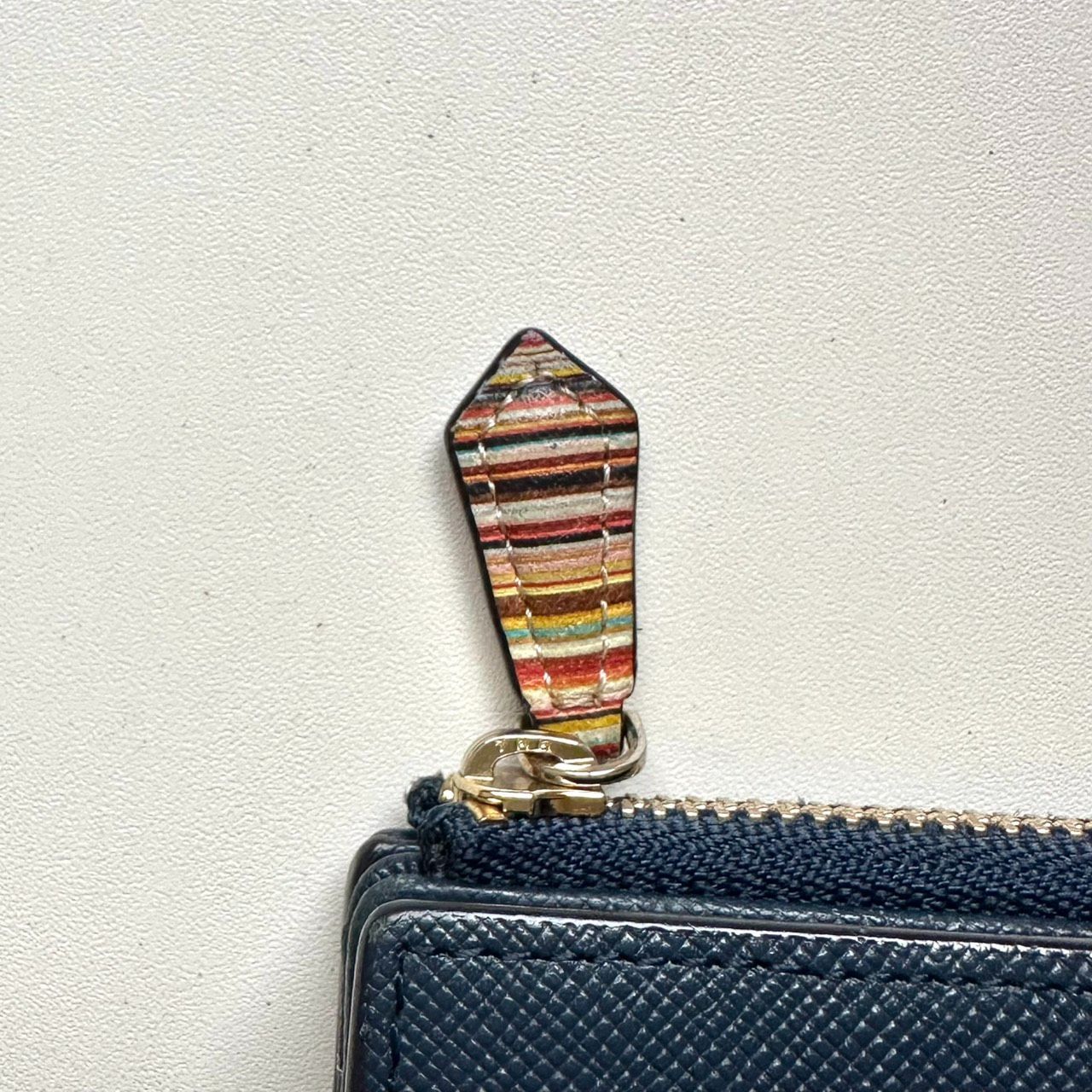 Paul Smith ケース キーケース ジップストローグレイン ネイビー