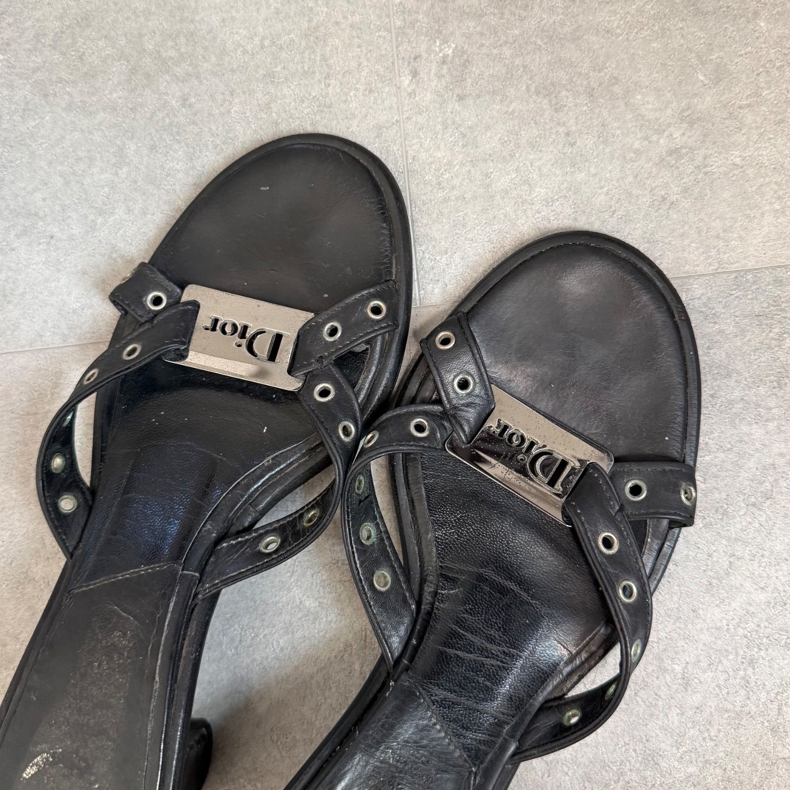 希少 Christian Dior クリスチャンディオール レザー プレート