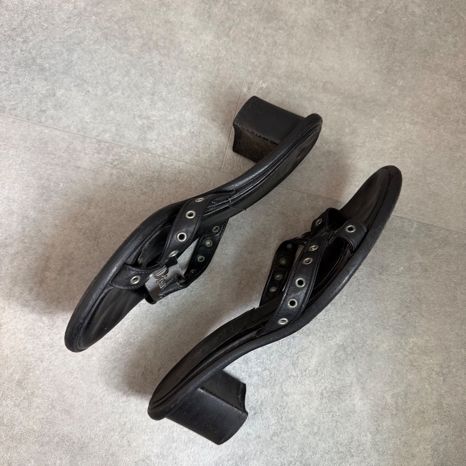 希少 Christian Dior クリスチャンディオール レザー プレート