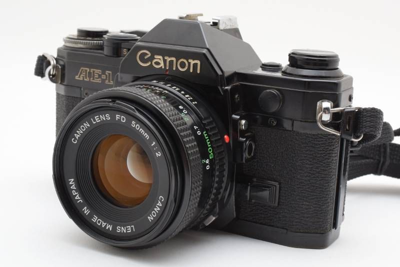 実用品】Canon キャノン AE-1 黒 ブラック / new FD 50mm F2 レンズ