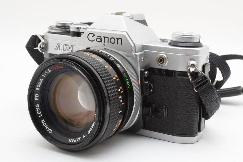 実用品】Canon キャノン AE-1 シルバー / FD 50mm 1.4 S.S.C. レンズ
