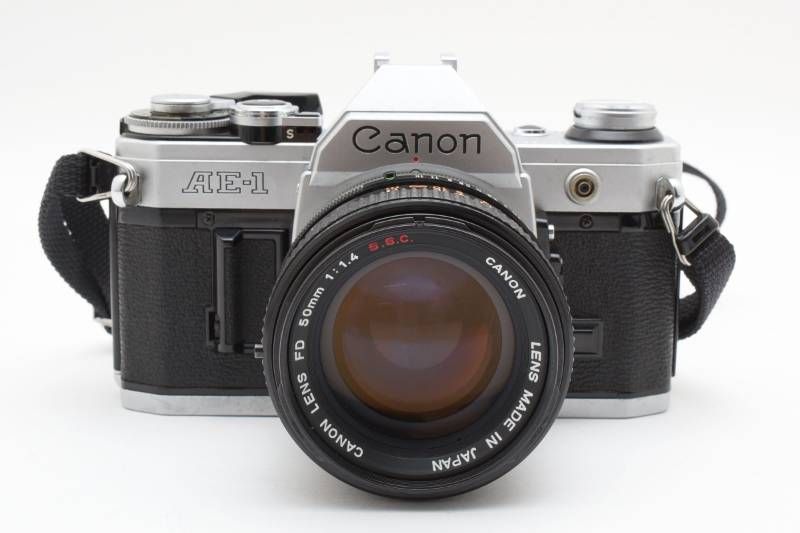 実用品】Canon キャノン AE-1 シルバー / FD 50mm 1.4 S.S.C. レンズ