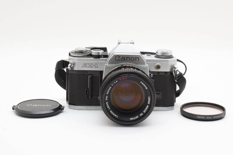 実用品】Canon キャノン AE-1 シルバー / FD 50mm 1.4 S.S.C. レンズ