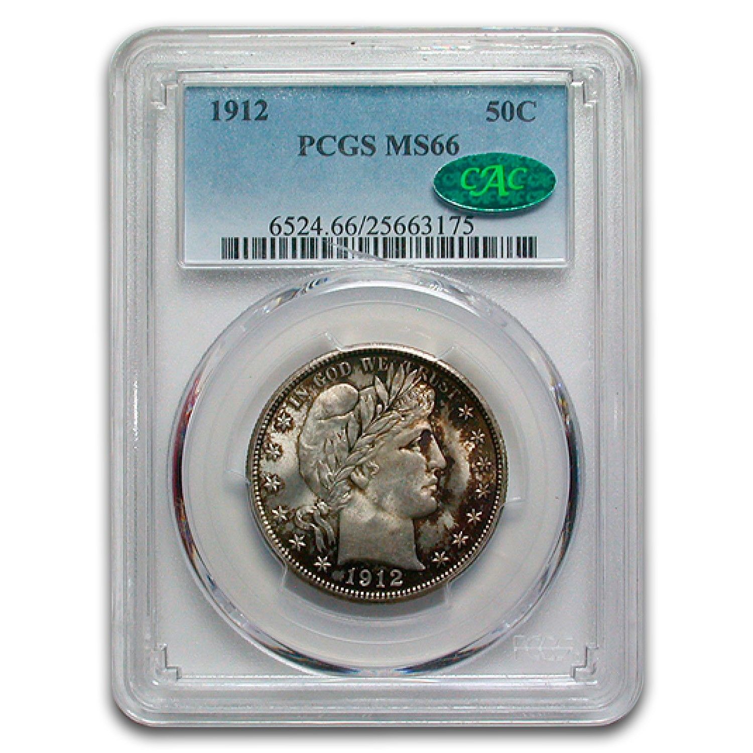 1912年 バーバー ハーフダラー MS-66 PCGS CAC - メルカリ