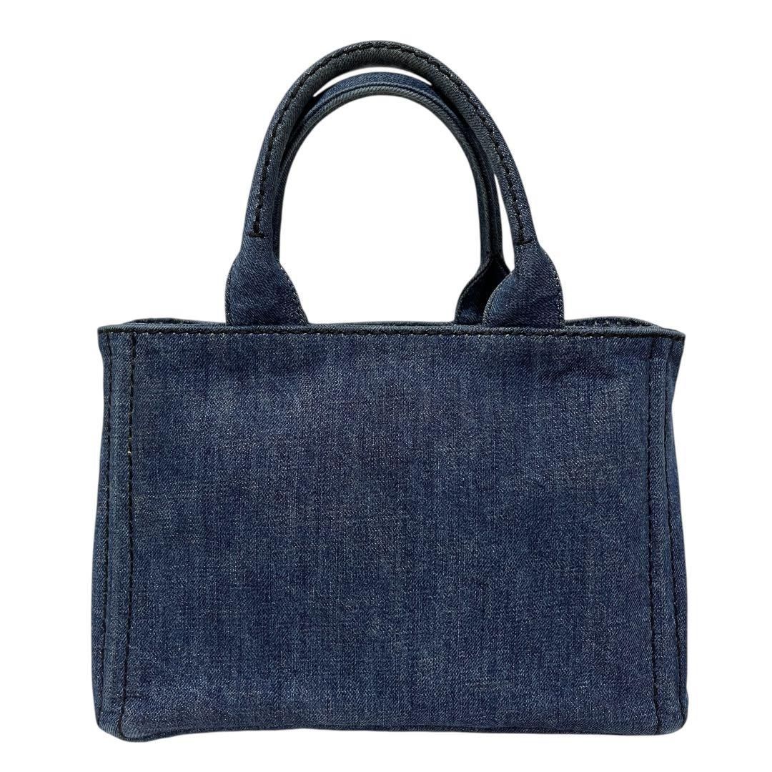 PRADA プラダ カナパ 2way トートバッグ ハンドバッグ デニム ブルー