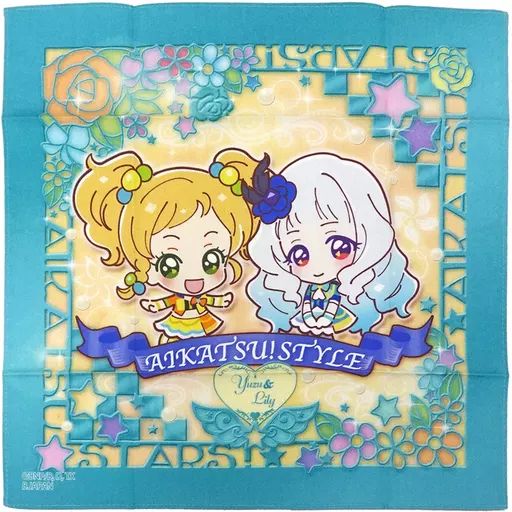 中古】雑貨 二階堂ゆず＆白銀リリィ SD柄ハンカチ 「アイカツスターズ