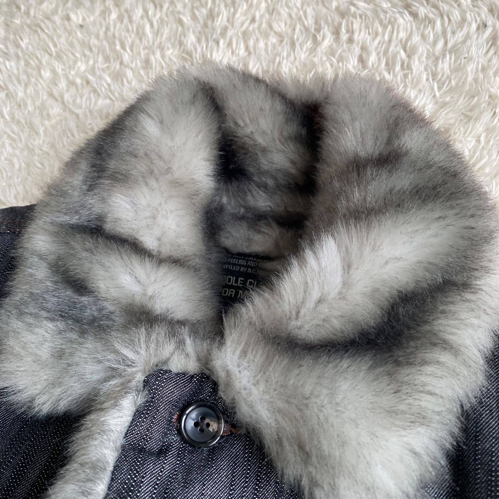 未使用級！NICOLE CLUB FOR MEN ニコル デニム ファージャケット y2k