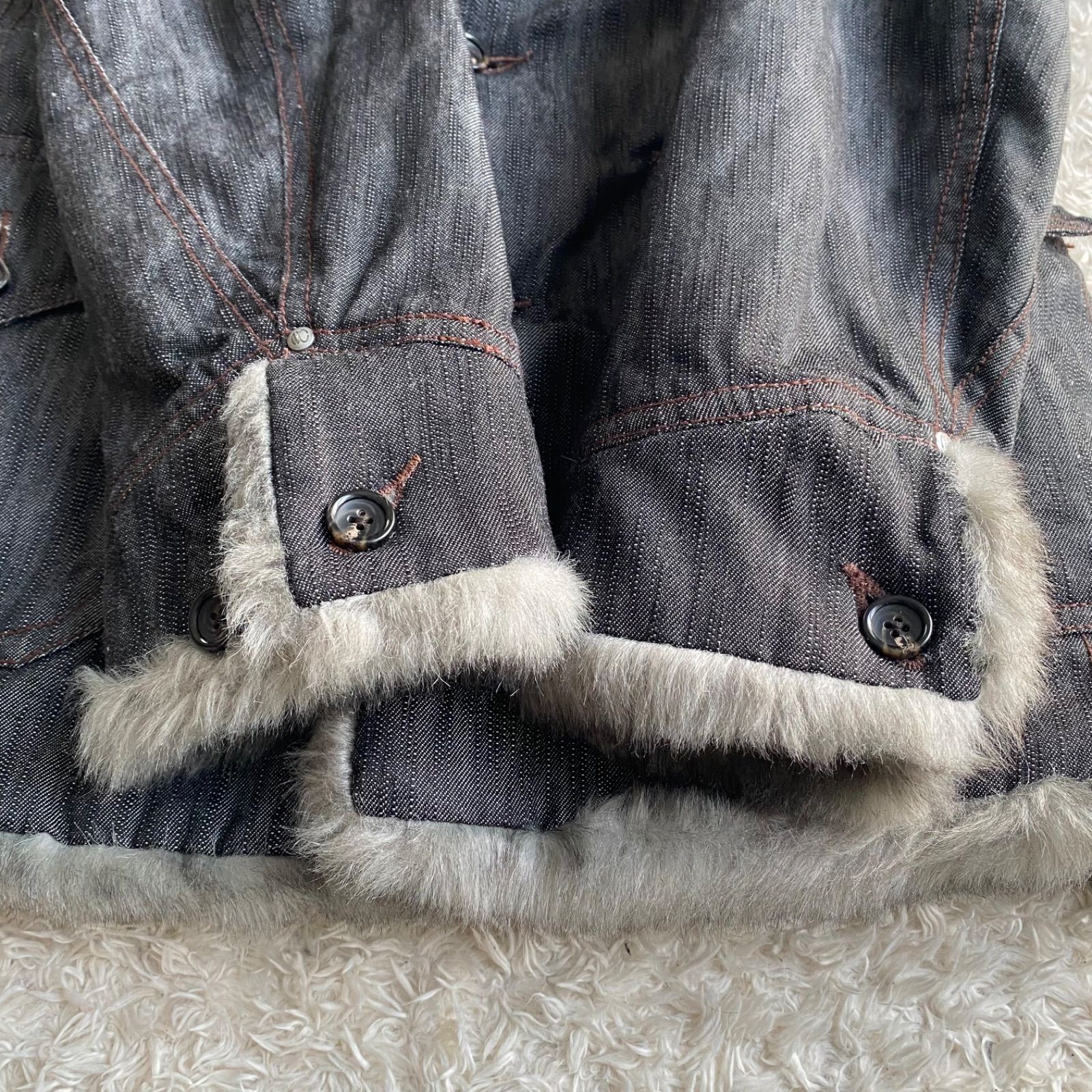 未使用級！NICOLE CLUB FOR MEN ニコル デニム ファージャケット y2k