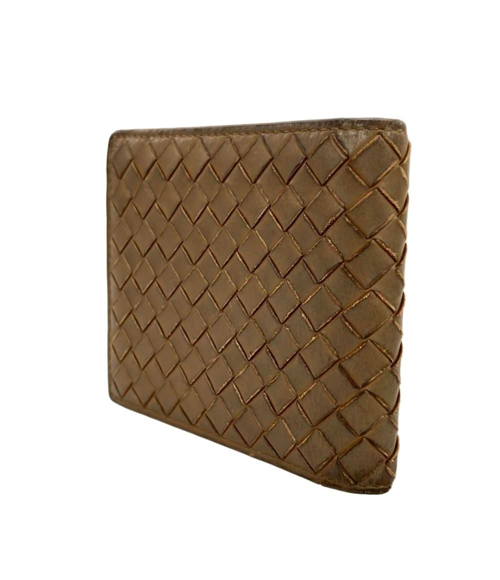 ボッテガ・ヴェネタ 二つ折り財布 レザー イントレチャート レディース