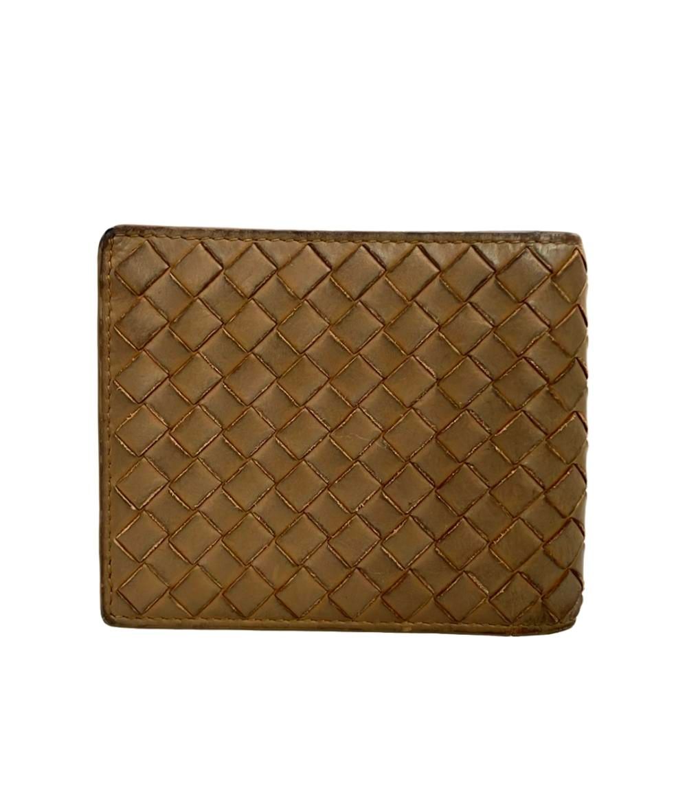 ボッテガ・ヴェネタ 二つ折り財布 レザー イントレチャート レディース