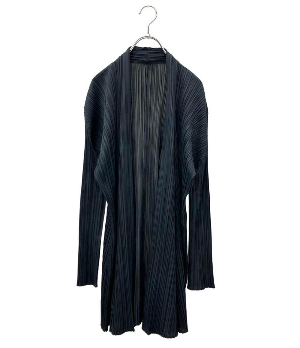 プリーツプリーズロングカーディガン 美品 プリーツプリーズ 長袖カーディガン プリーツロングカーディガン