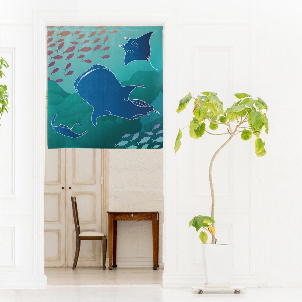 MINIBOX 暖簾制作工房 正規販売店】【2026年新作】のれん ジンベエザメ