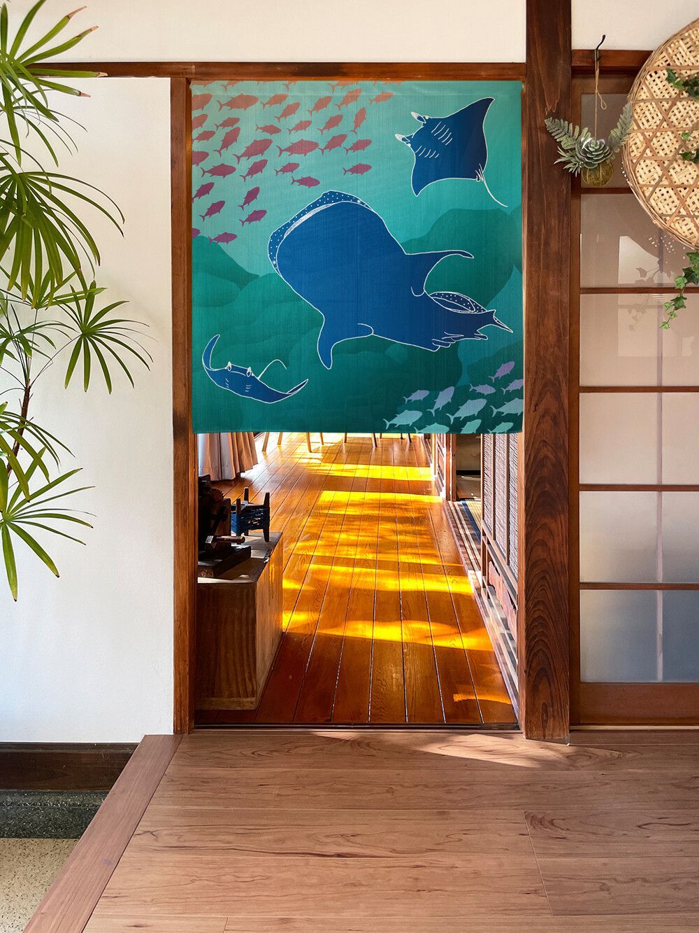 MINIBOX 暖簾制作工房 正規販売店】【2026年新作】のれん ジンベエザメ