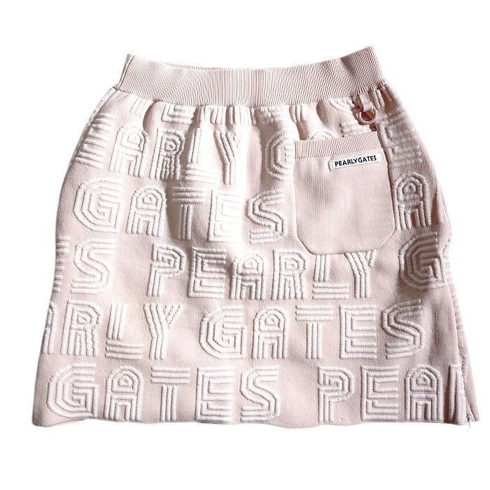 PEARLY GATES パーリーゲイツ ゴルフ 14Gニット 立体ロゴ柄 総柄