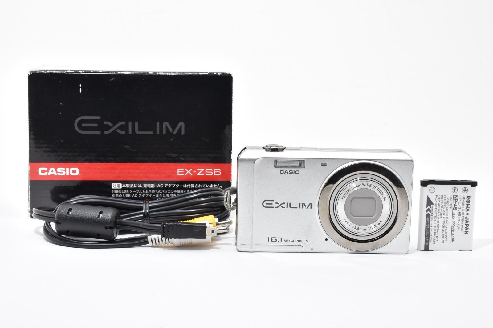 5632 【良品】 Casio Exilim Ex-Zs6 Compact Digital Camera 動作確認