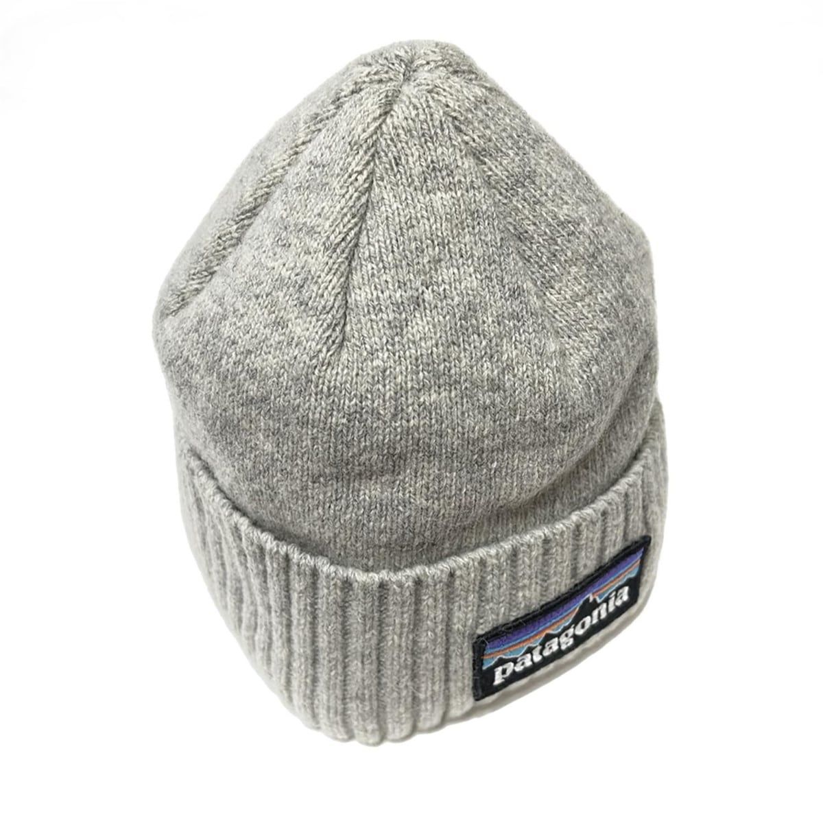 Patagonia(パタゴニア) ニット帽美品 - グレーベージュ ウール - メルカリ